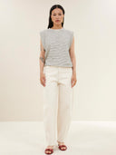 Off-white gestreept t-shirt diede