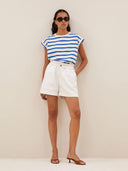 Korte paperbag broek leon twill short