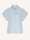 Blauwe blouse pixie