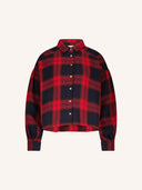 Geruite blouse sarah short red check