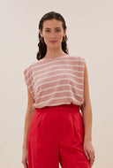 Rood gestreepte top diede nautic
