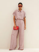 Roze blouse met glans barley