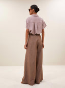 Roze blouse met glans barley