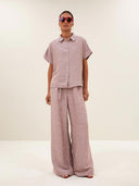 Roze broek met glans celin