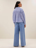 Gestreepte linnen blouse sarah