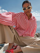 Rode sarah short stripe blouse