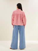 Rode sarah short stripe blouse