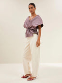 Roze metallic top simone