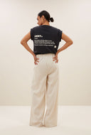 Broek uma pants sand stripe