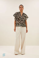 Broek uma pants sand stripe