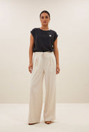 Broek uma pants sand stripe