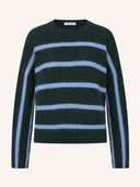Groene trui vide stripe pullover