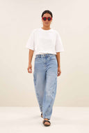 Wit t-shirt met backprint jade dancing