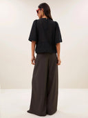 Zwarte lace blouse olivia