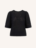 Zwarte lace blouse olivia