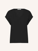 Zwart t-shirt momi logo top