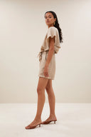 Beige linnen short june