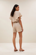 Beige linnen short june