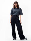Zwarte gestreepte pantalon