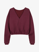 Bordeaux v-hals sweater