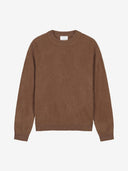 Bruine merino wollen trui