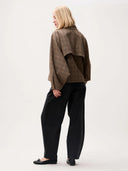 Geruite cape jacket check
