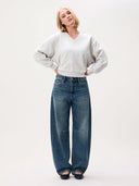Barrel fit jeans medium blue