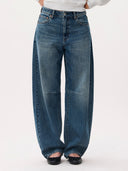 Barrel fit jeans medium blue