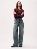 Loose fit jeans met strass