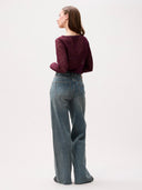 Loose fit jeans met strass