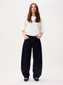 Barrel fit jeans dark blue