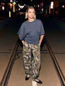 Barrel fit camo jeans