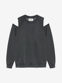 Antraciet sweater met open schouders