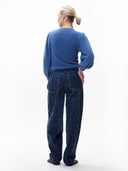 Fuzzy puff sleeve knit