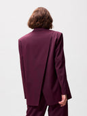 Bordeauxrode blazer met rug detail