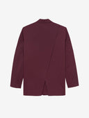 Bordeauxrode blazer met rug detail