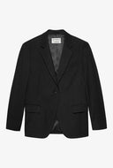 Zwarte relaxed blazer pin stripe