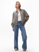 Bruine geruite bomberjas check bomber