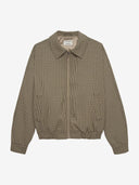 Bruine geruite bomberjas check bomber