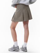 Bruin geruit rokje pleated check skirt