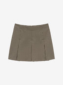 Bruin geruit rokje pleated check skirt