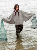 Geruite cape jacket