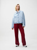 Denim jacket met vleermuismouw