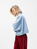 Denim jacket met vleermuismouw