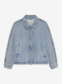 Denim jacket met vleermuismouw