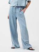 Lichtblauwe denim jogger