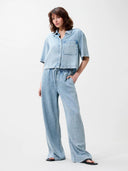 Lichtblauwe denim jogger