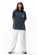 Donkergrijze palmboom T-shirt