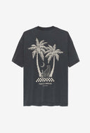 Donkergrijze palmboom T-shirt