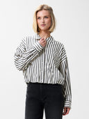 Gestreepte tuck in blouse